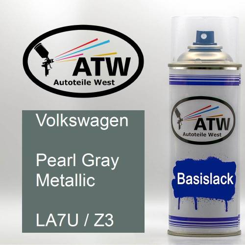 Volkswagen, Pearl Gray Metallic, LA7U / Z3: 400ml Sprühdose, von ATW Autoteile West.